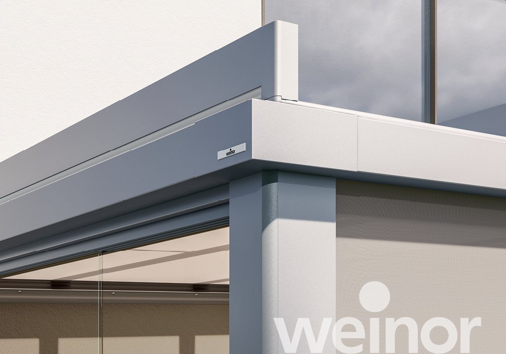 Vertikalmarkise weinor VertiTex II VertiPlus Close up, mit VertiPlus