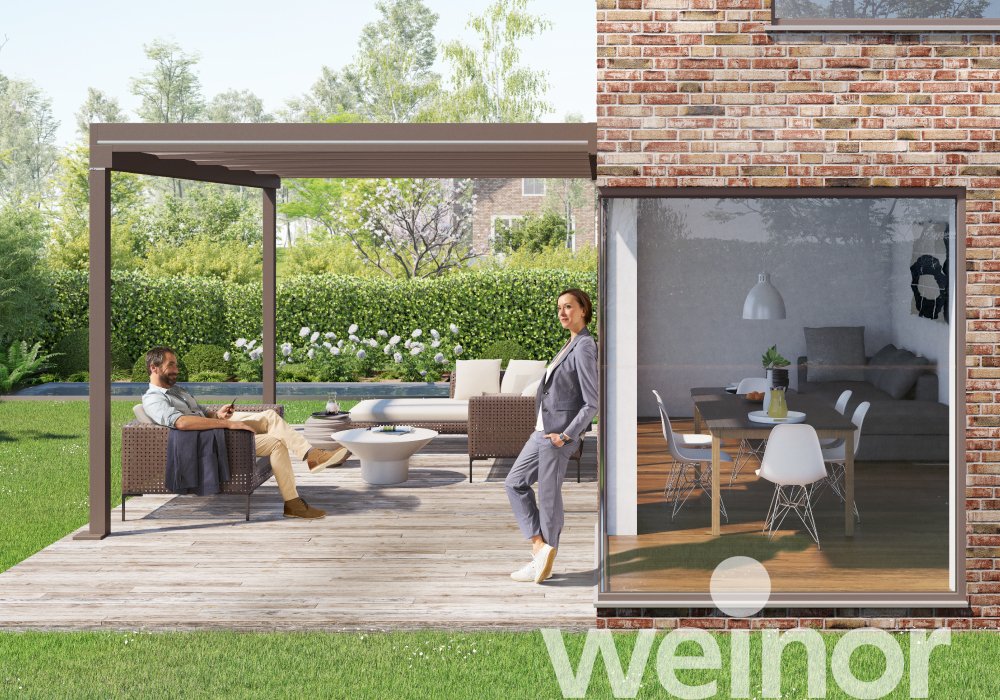 Glas-Terrassendach weinor Terrazza Pure mit Dekorleisten