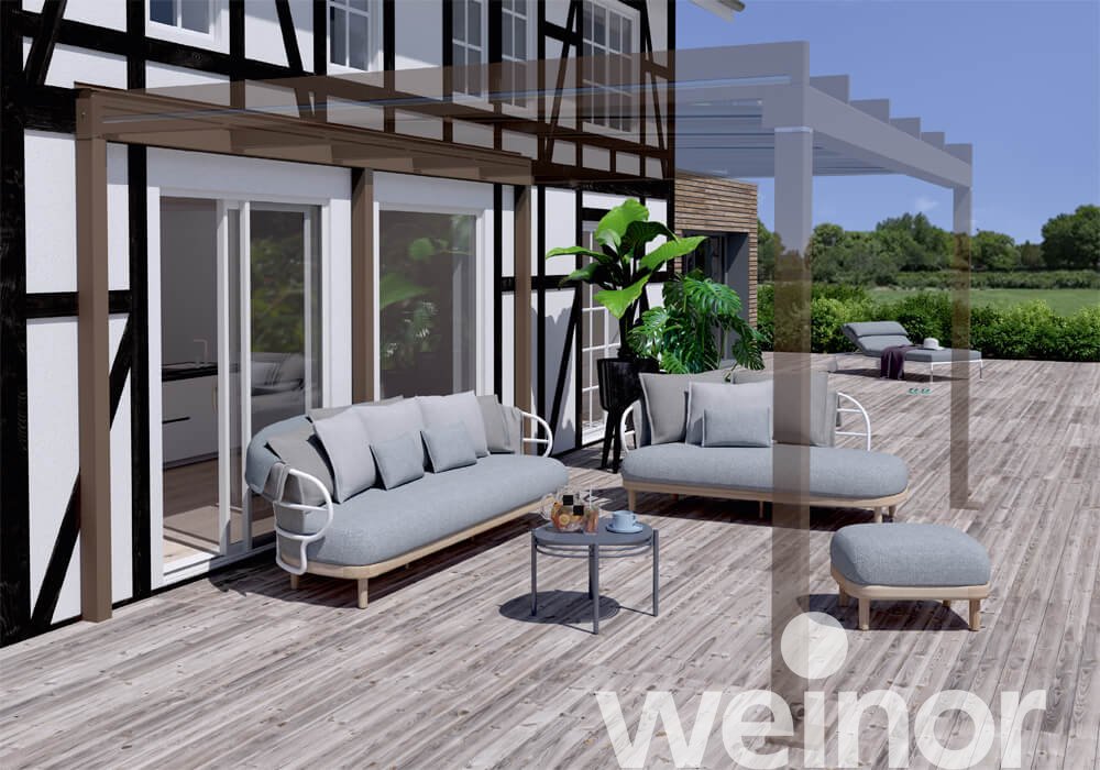 Tragender Wandanschluss und Terrazza Pure mit Tragendem Wandanschluss