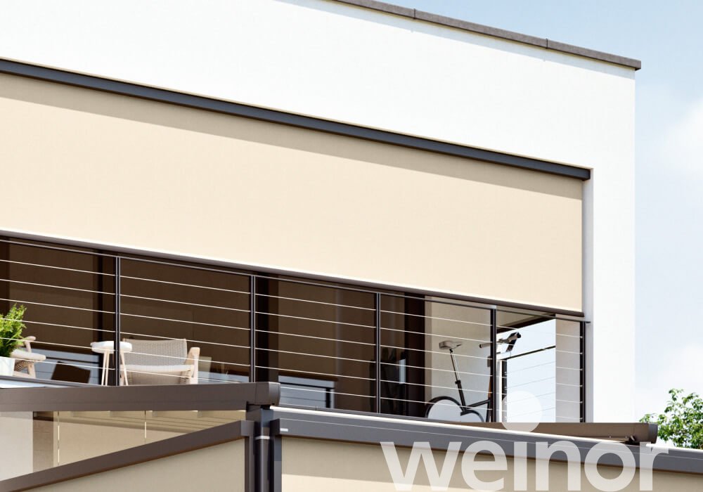 Vertikalmarkise weinor VertiTex II Am Balkon