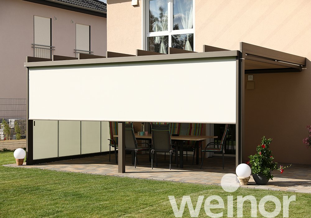 Glas-Terrassendach weinor Terrazza Pure mit VertiTex II