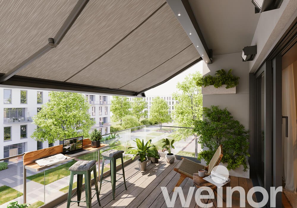 Kassetten-Markise weinor Smaila mit LED-Spots