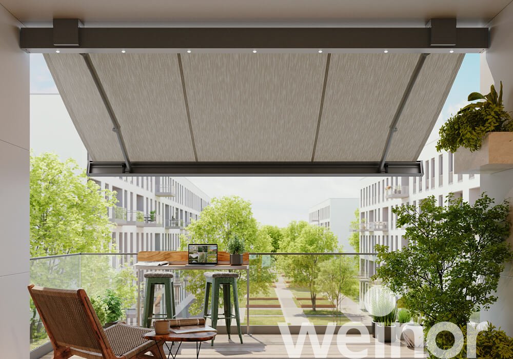 Kassetten-Markise weinor Smaila mit LED-Spots
