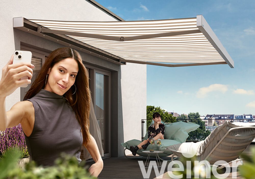 Kassetten-Markise weinor Smaila mit LED-Spots