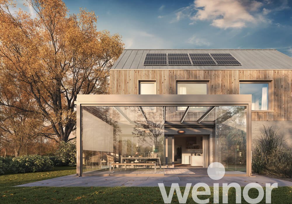 Glas-Terrassendach weinor Terrazza Pure MAX mit VertiPlus