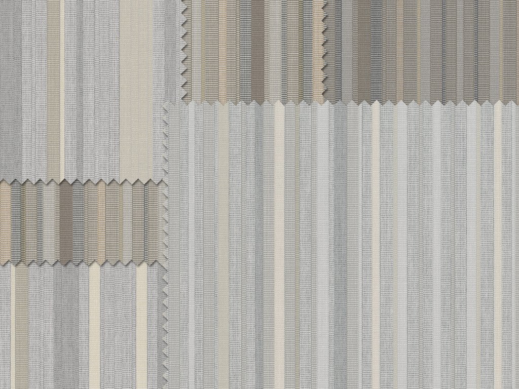 Gestreiftes Textilmuster in neutralen Grautönen mit beigem Akzent.