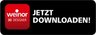 Schwarzer rechteckiger Button mit rotem Symbol und weißem Text "JETZT DOWNLOADEN!"